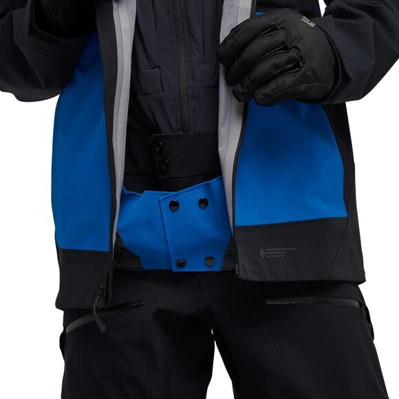 Black Diamond Recon Stretch PRO Shell Jacket Parka Black Kingfisher Blue Mens M. - Picture 7 of 9